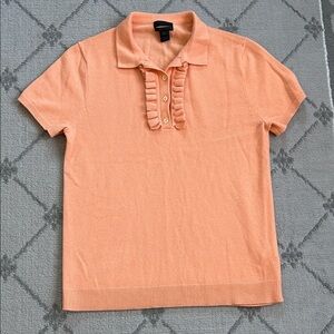 J. Crew Cashmere Short Sleeve Sweater in Peach
